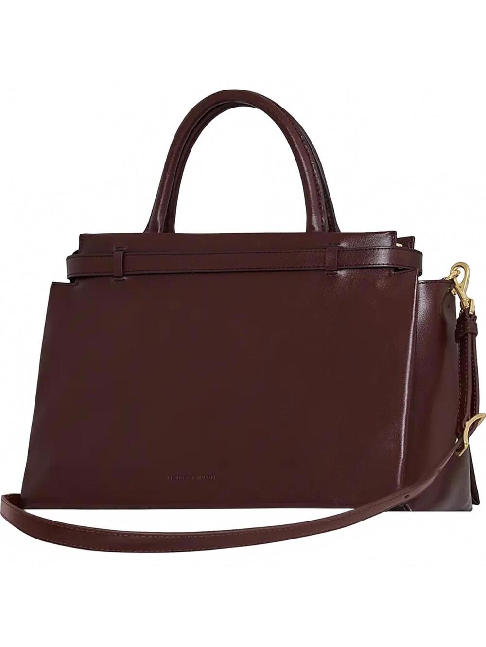 Rebecca Minkoff Insider Leather Crossbody Shoulder Bag Port NWT - Picture 4 of 9